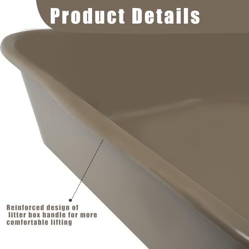 1 Pack Extra Large Dog Litter Box Pan Tray (ABS Material), Low Entry Jumbo Senior Litter Boxes for Multiple Kitten Big Cats, Pet Safe Indoor Dog Potty (Green, 24" L x 20" W)
