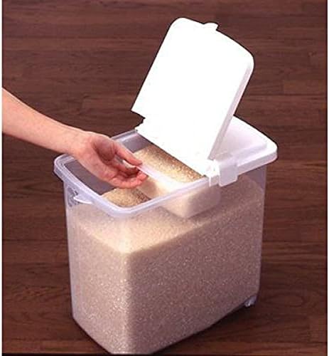 JapanBargain 1826, Set of 2 Large Japanese Kitchen Pantry Storage Containers Kome Bitsu Rice Storage Container 22 lbs, Made in Japan