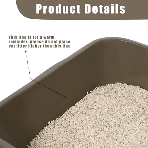 1 Pack Extra Large Dog Litter Box Pan Tray (ABS Material), Low Entry Jumbo Senior Litter Boxes for Multiple Kitten Big Cats, Pet Safe Indoor Dog Potty (Green, 24" L x 20" W)