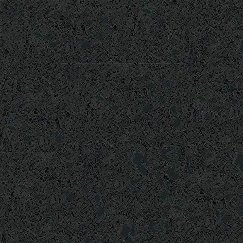 American Floor Mats 1/4in (7mm) Thick Solid Black 4' x 13' Heavy Duty Rubber Rolls, Protective Exercise Mats, Home Gym Rubber Flooring
