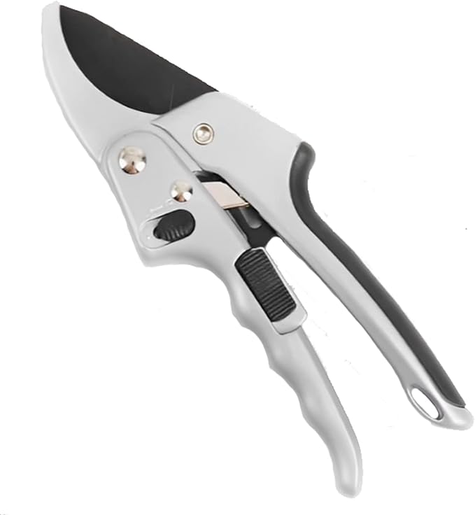 Garden clippers, premium Germany pruners, Work 3 times easier, professional ratchet pruning shears, cutting rose, flower, hedge, stem, tree, Sharp gardening scissors, Arthritis weak hand snips