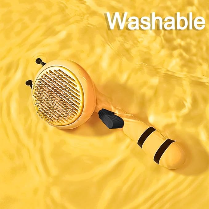 iZiv Pet Brush, Self Cleaning Hair Removal Brush for Cats and Dogs, Grooming Brushes for Long or Short Haired Pets, 184 HTPE Protection Points, One-Click Easy to Clean Brush