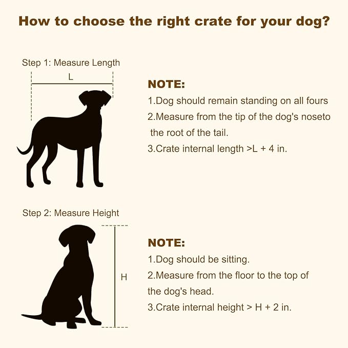 EasyCom Heavy Duty Dog Kennel Indoor with Name Tag, XL Dog Crate Furniturefor Large and Medium Dogs, Double-Doors Sturdy Dog Cage for Anxiety Dog, Decorate House as TV Stand, End Table, Bedside Table