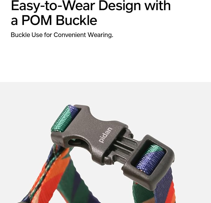 pidan Cat Harness and Leash Set, Cats Escape Proof - Adjustable Kitten Harness for Large Small Cats, Lightweight Soft Walking Travel Petsafe Harness((Multicolor-M Size)