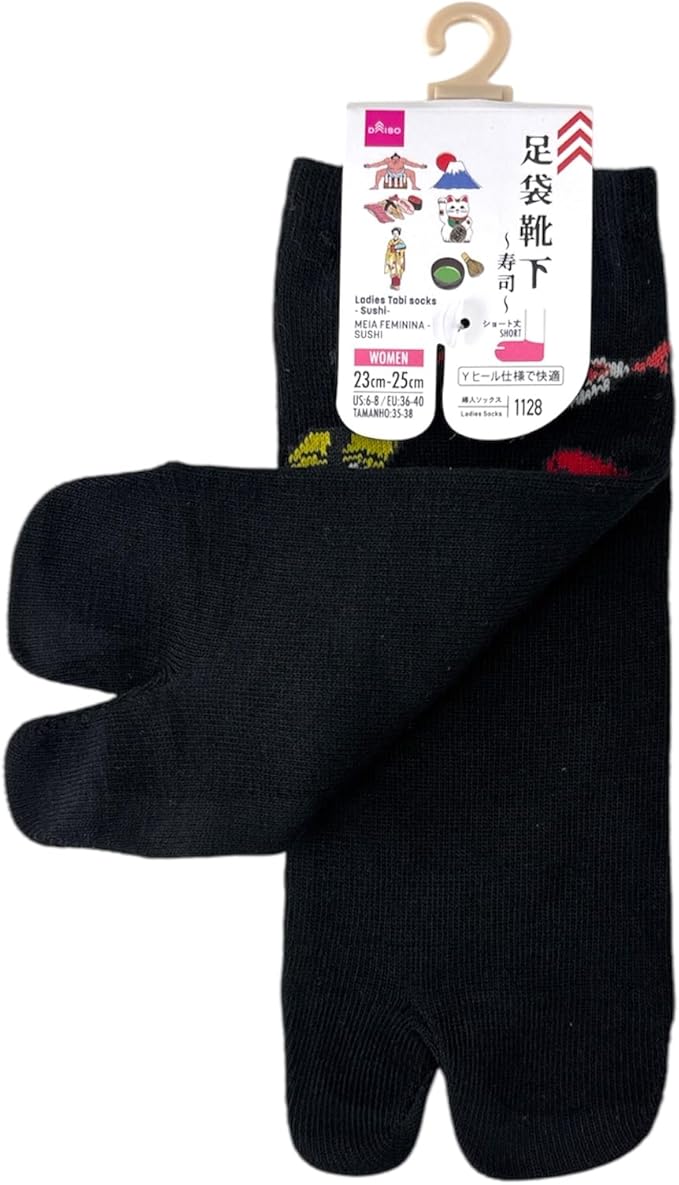 Japan Style Tabi Socks for Split Toe, Comfortable Tabi Toe Socks for Unisex Mt. Fuji, Lucky Cat, Sushi, Sumo, Ukiyoe, Hokusai