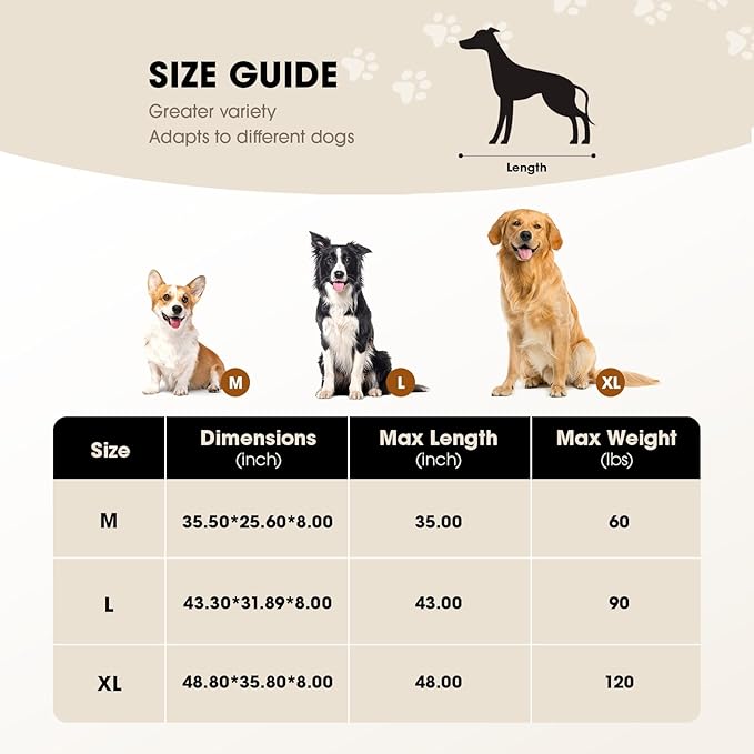 Elevated Dog Bed, Raised Outdoor Dog Bed for Extra Large Sized Dog, Portable Cooling Pet Cot with Breathable & Washable Mesh, Indoor & Outdoor Pet Hammock with Skid-Resistant Feet.