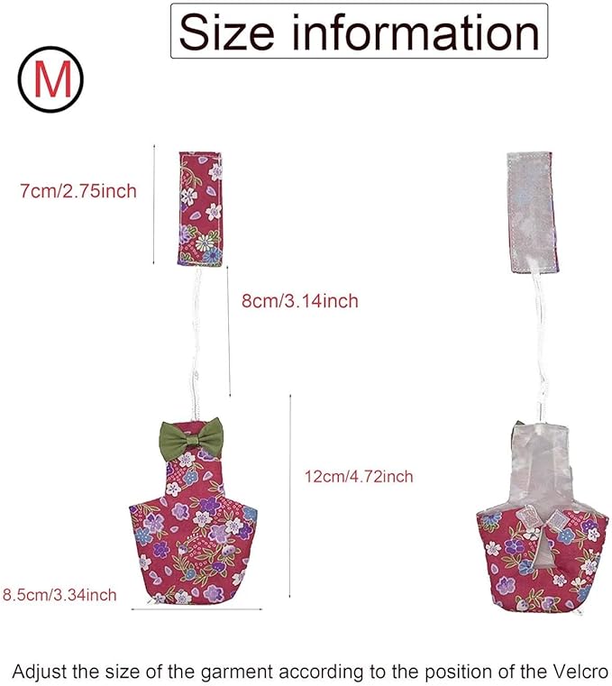 2 PCS Cute Birds Suit Parrots Holiday Reusable Pink&Blue Decoration Pet Bird Clothes for Parrot Pet Chicks