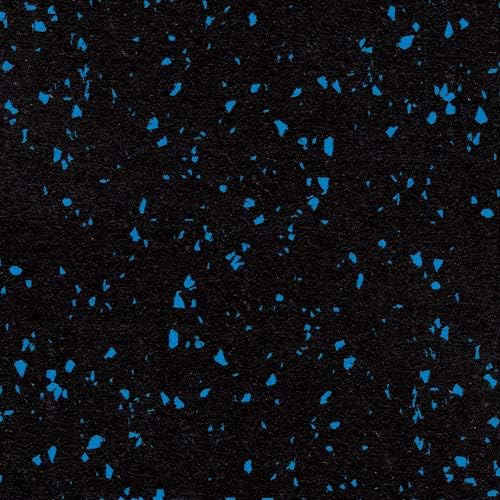 American Floor Mats 1/4in (7mm) Thick 10% Blue 4' x 35' Heavy Duty Rubber Rolls, Protective Exercise Mats, Home Gym Rubber Flooring
