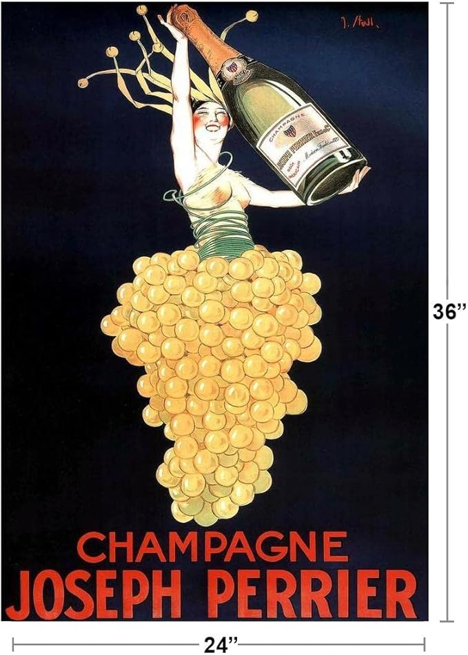 J Stall Joseph Perrier Champagne Art Deco Wall Art Nouveau Booze Poster 24x36
