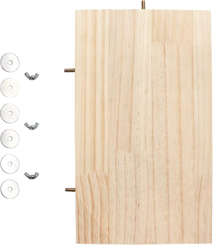 13.6×7.9 Inches Large Bird Perch Stand Platform, Natural Wooden Small Animals Cage Accessories, Rectangle Stand Perch Shelf for Parrot Parakeet Cockatiel Rat Hamster Guinea Pig Conure Chinchillas