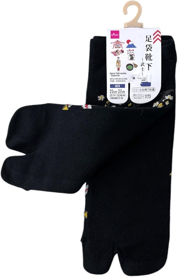 Japan Style Tabi Socks for Split Toe, Comfortable Tabi Toe Socks for Unisex Mt. Fuji, Lucky Cat, Sushi, Sumo, Ukiyoe, Hokusai