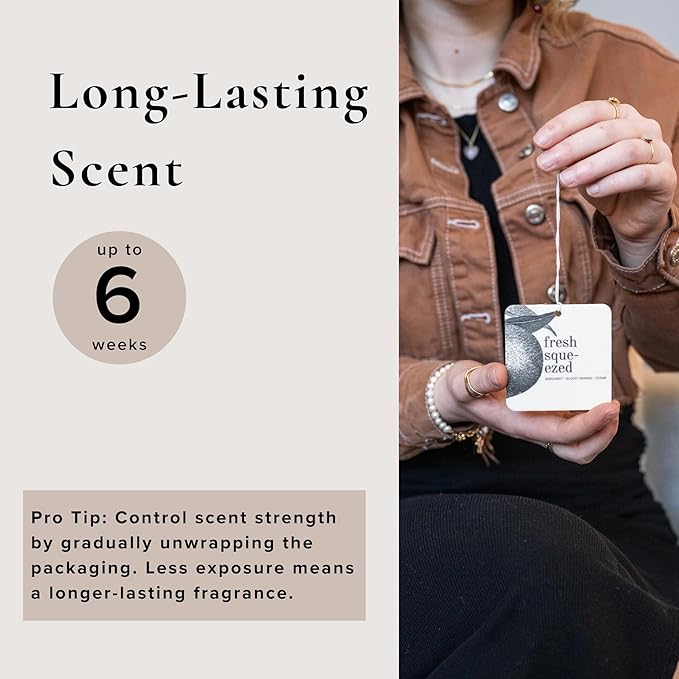 Fresh Squeezed Car Air Freshener - 4 Pack