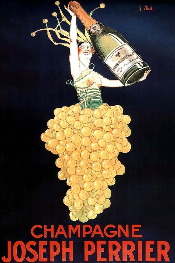 J Stall Joseph Perrier Champagne Art Deco Liquor French Wall Art Nouveau Poster Print 16x24