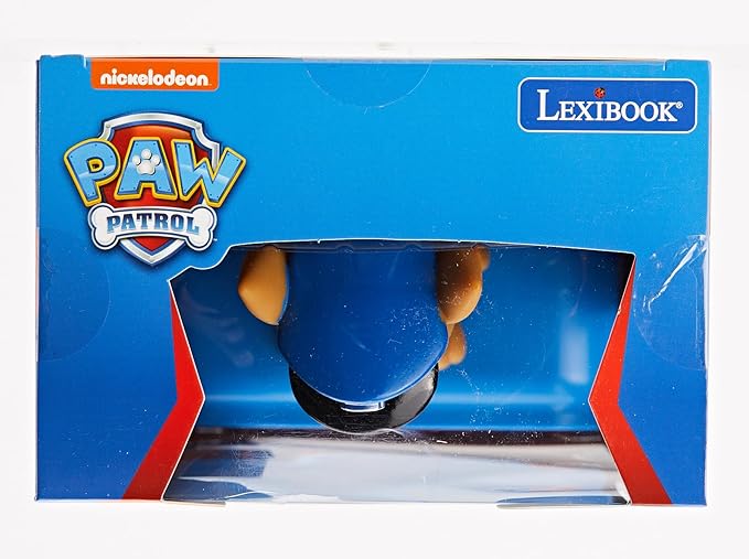 Lexibook - Paw Patrol Chase Digital Alarm Clock with Night Light - Snooze Function - Dog Sound Effects - for Children/Kids - Luminous Clock with Chase, Blue/Red - RL800PA