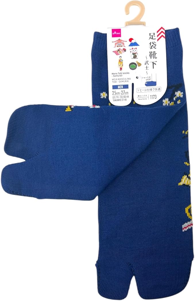 Japan Style Tabi Socks for Split Toe, Comfortable Tabi Toe Socks for Unisex Mt. Fuji, Lucky Cat, Sushi, Sumo, Ukiyoe, Hokusai