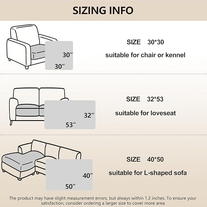 gogobunny 100% Double-Sided Waterproof Dog Bed Cover Pet Blanket Sofa Couch Furniture Protector for Puppy Large Dog Cat, Reversible (40x50 Inch (Pack of 1), Dark Cream/Light Cream)