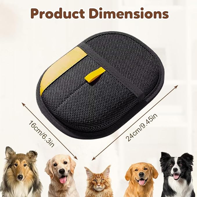 3pc Pet Hair Removal Glove,Pet Grooming Gloves,Cat Grooming for Hair Removal,Versatile Reusable Pet Hair Remover Glove