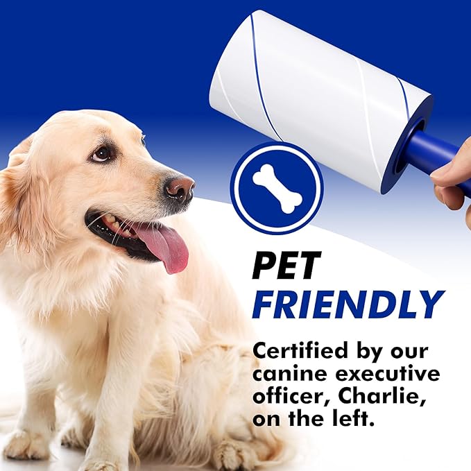 1200 Sheets Lint Roller with 6 Upgraded Handles (6 Rollers + 6 Refill), Mage Value Set Sticky Lint Rollers for Pet Hair, Portable Pet Hair Remover for Clothes, Furniture, Carpet, Dog and Cat