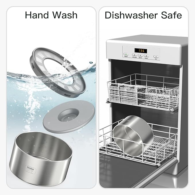 1Gallon No Spill Water Bowl for Dogs, Double-Wall Stainless Steel with Splash-Proof Paws Lid and Floating Disk, Non-Slip Base, Easy to Clean Slow Water Feeder for Large Medium Dogs