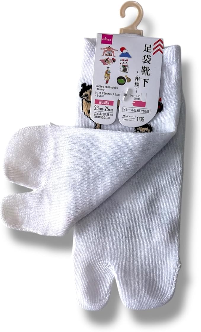 Japan Style Tabi Socks for Split Toe, Comfortable Tabi Toe Socks for Unisex Mt. Fuji, Lucky Cat, Sushi, Sumo, Ukiyoe, Hokusai