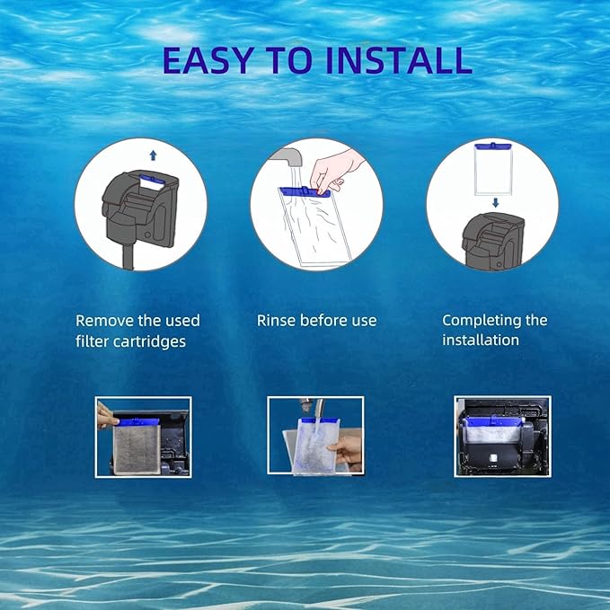 10 Pack Large Replacement Filter Cartridges for Tetra Whisper Bio-Bag Filters, Compatible with 20i,40i/IQ20,30,45,60/PF20,30,40,60 Filters and ReptoFilter Aquariums