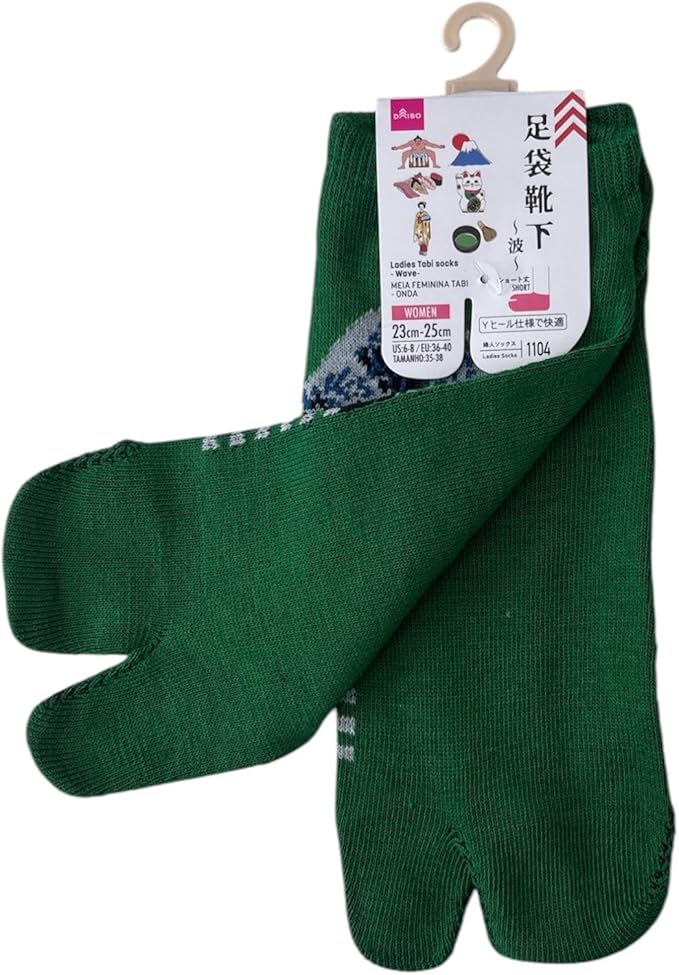Japan Style Tabi Socks for Split Toe, Comfortable Tabi Toe Socks for Unisex Mt. Fuji, Lucky Cat, Sushi, Sumo, Ukiyoe, Hokusai
