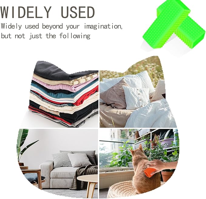 2pcs Pet Dog Cat Hair Remover, Pet Hair Removal Tool, Hollow Cleaner Brush for car,Interior, Furniture, Sofa (green and green)