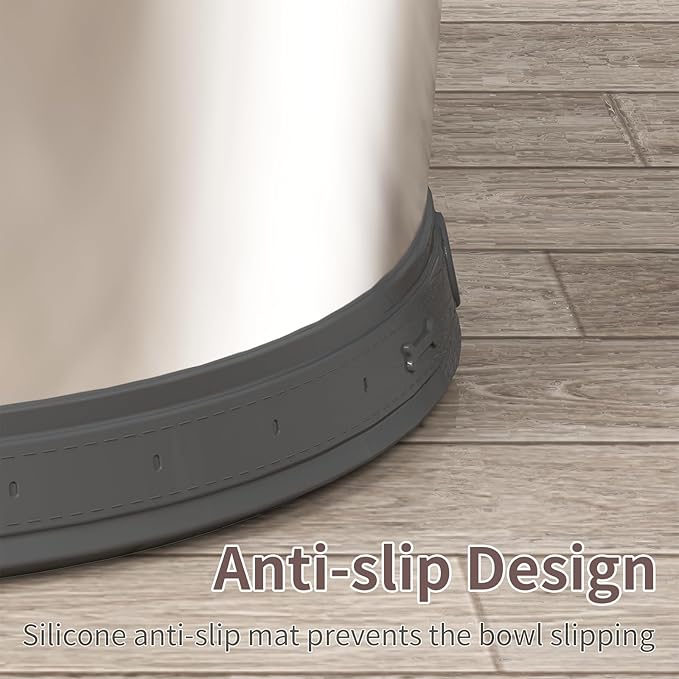 10L Dog Water Bowl No Spill 2.6 Gallon Super Large Capacity Stainless Steel No Splash Dog Bowls 338oz Slow Drinking Feeder with Non-Slip Base Pet Water Dispenser for Dogs