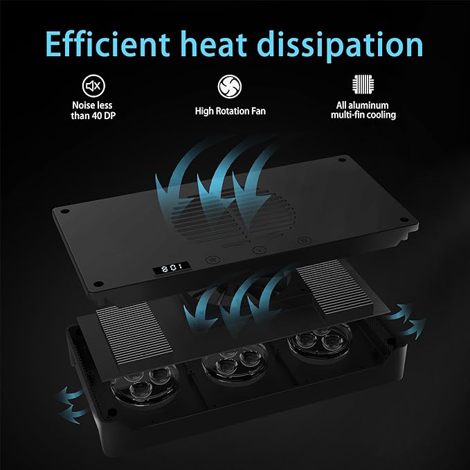 Aquarium Light β3rd Generation A029 Aquarium LED Light 30 Watts Saltwater Light with Touch Control, 5W LED Chips for Coral Reef Nano Fish Tank Marine Tanks with Timer & Screen (A029)