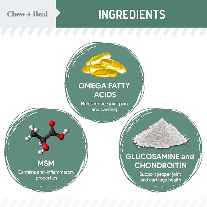 Glucosamine for Dogs Hip and Joint Supplement - 120 Senior Dogs Mobility Soft Chews - Made with Glucosamine, MSM, Chondroitin, Green Lipped Mussels and More - Made in The USA