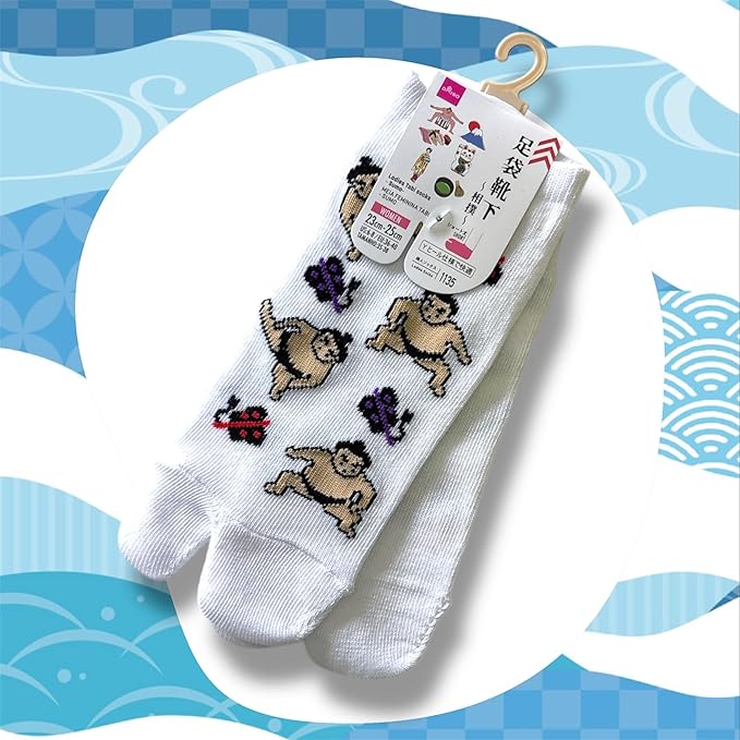 Japan Style Tabi Socks for Split Toe, Comfortable Tabi Toe Socks for Unisex Mt. Fuji, Lucky Cat, Sushi, Sumo, Ukiyoe, Hokusai