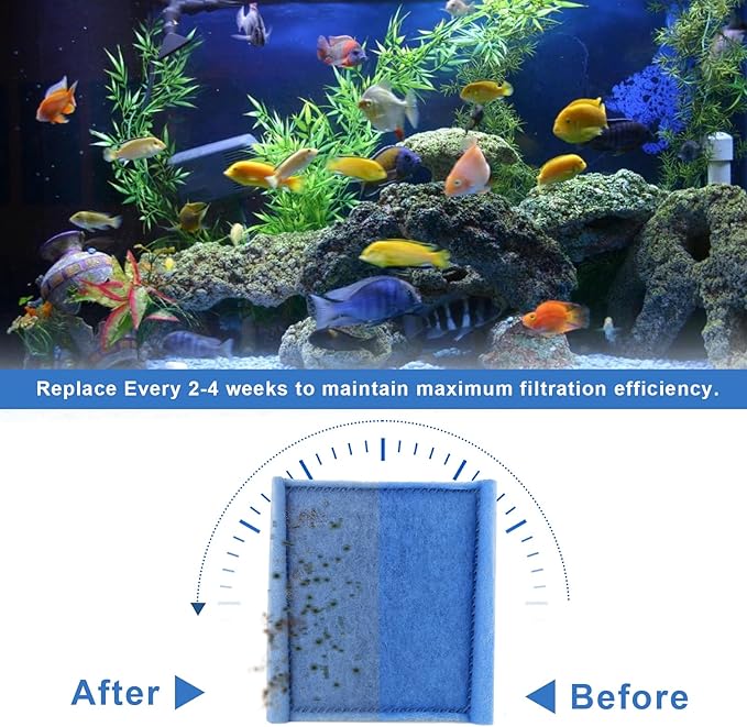 12 Pack Replacement Rite-Size C Filter Cartridges Compatible with MarineLand Penguin PRO Power Filters 275/375 & Original 200/350 Aquarium Fish Tank Replacement Filter Cartridges