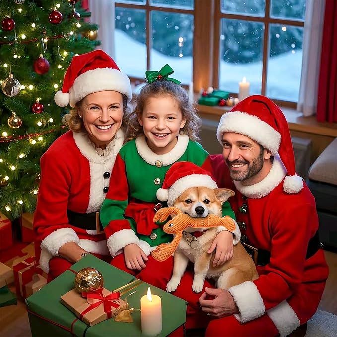 Dog Toy Squeak No Stuffing Toys, 4-Pack Toys for Small Medium Large Breed, Puppy Teething Interactive Toy to Keep Them Busy, Best Christmas Birthday Gift