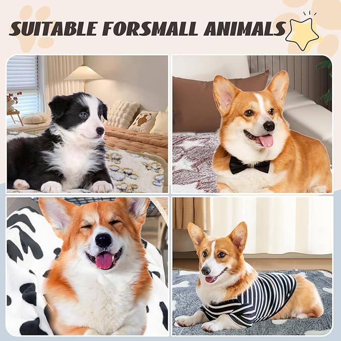 6 Pcs Washable Guinea Pig Blankets Absorbent Small Animal Fleece Bedding Cage Liners Reusable Pet Pee Pad Sleep Mat Pad Cover for Hamster Ferret Rabbit Chinchilla Hedgehog (Black, 24" x 47")