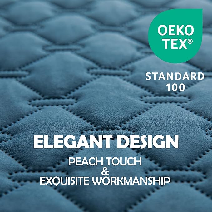 gogobunny 100% Double-Sided Waterproof Dog Bed Cover Pet Blanket Sofa Couch Furniture Protector for Puppy Large Dog Cat, Reversible (32x53 Inch (Pack of 1), Dark Blue/Light Blue)