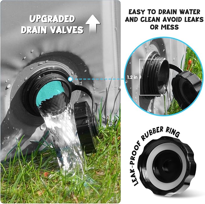 Furrybaby Dog Pool, Kiddie Pool Hard Plastic Foldable Dog Pools for Large Dogs Portable Pet Doggie Wading Swimming (Grey 47'') Indoor and Outdoor