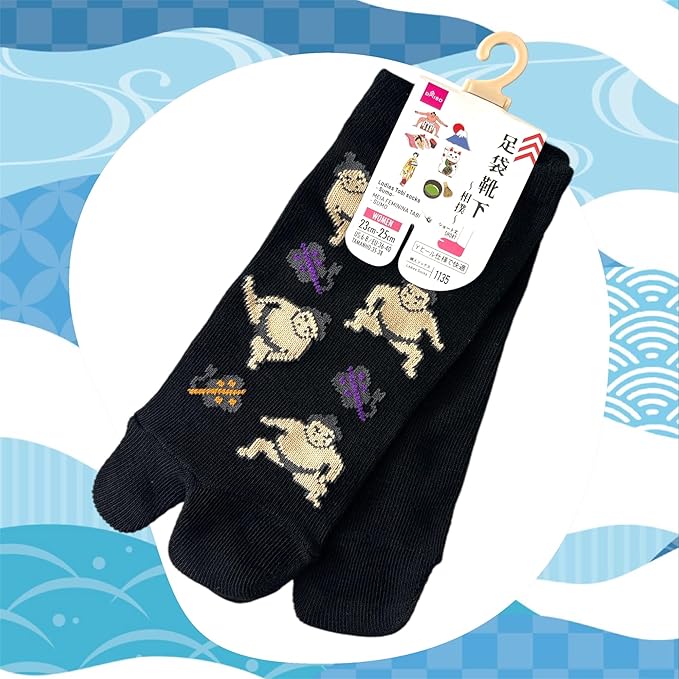 Japan Style Tabi Socks for Split Toe, Comfortable Tabi Toe Socks for Unisex Mt. Fuji, Lucky Cat, Sushi, Sumo, Ukiyoe, Hokusai