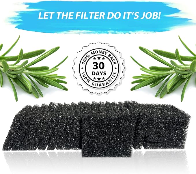 24-Pack Pump Filter Sponge Compatible with AG Garden Harvest, Bounty, Farm, Extra, Ultra All Models, Replacement Pump Filter Accessories