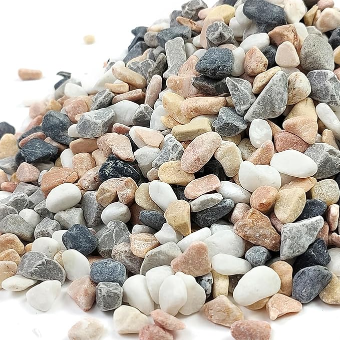 10 lbs Pebbles for Landscaping, 3/8 Inch Pea Gravel Decorative River Rocks for Succulent, Cactus, Vases, Terrarium, Aquarium, Potted Top Dressing and Outdoor Garden