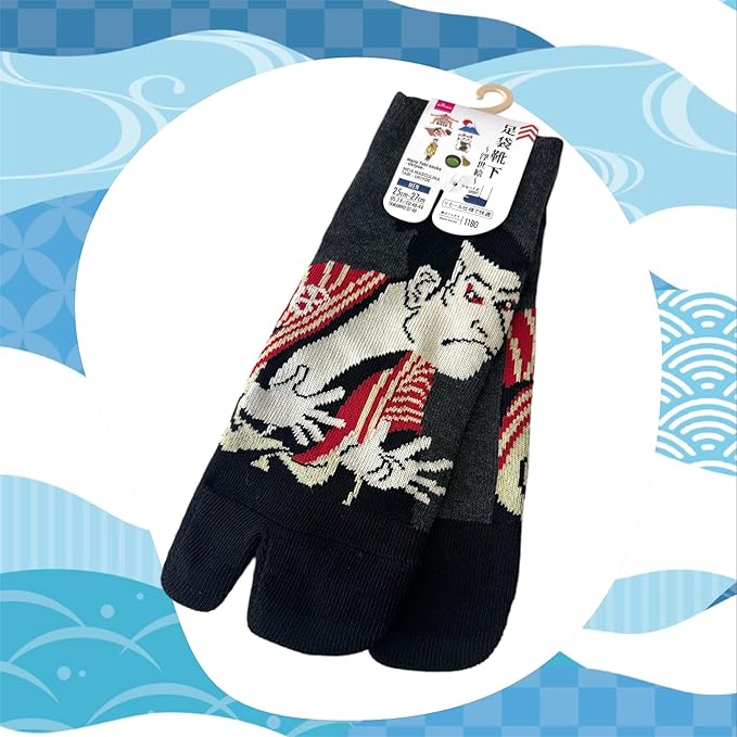 Japan Style Tabi Socks for Split Toe, Comfortable Tabi Toe Socks for Unisex Mt. Fuji, Lucky Cat, Sushi, Sumo, Ukiyoe, Hokusai