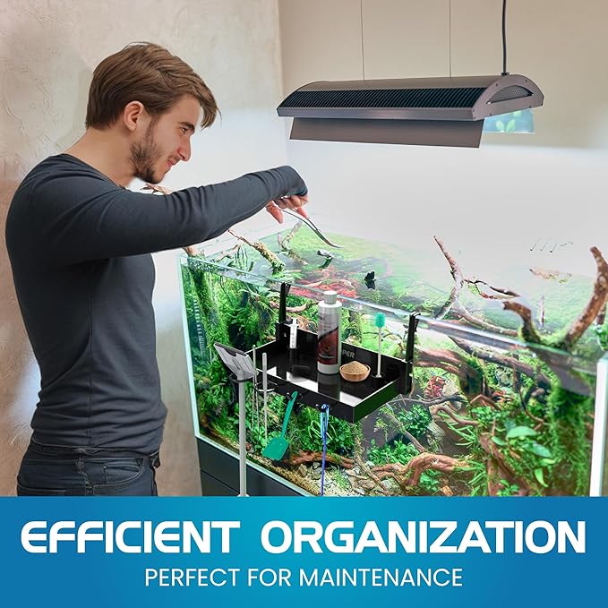 FL!PPER Flipper Tank Buddy - Fish Tank Accessories Organizer, Aquarium Accessories for Fish Tank, Aquarium Supplies, Saltwater Aquarium Accessories, Aquarium Cleaning Tools Storage Rack