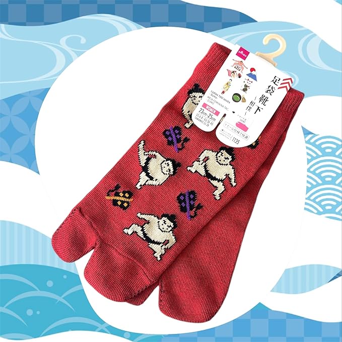 Japan Style Tabi Socks for Split Toe, Comfortable Tabi Toe Socks for Unisex Mt. Fuji, Lucky Cat, Sushi, Sumo, Ukiyoe, Hokusai