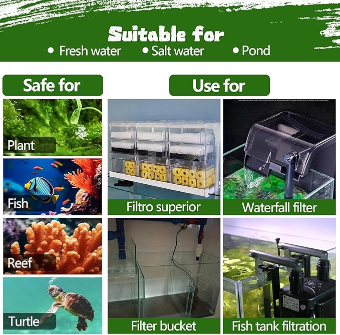 Aquarium Polishing Filter Pad-Ultra Fine 50 Micron Filter Floss for Crystal Clear Water,Cut-to-Size Filter Media for Fish Tank,Safe for Fish/Reef/Turtles(24" x 36", 1 Pack)