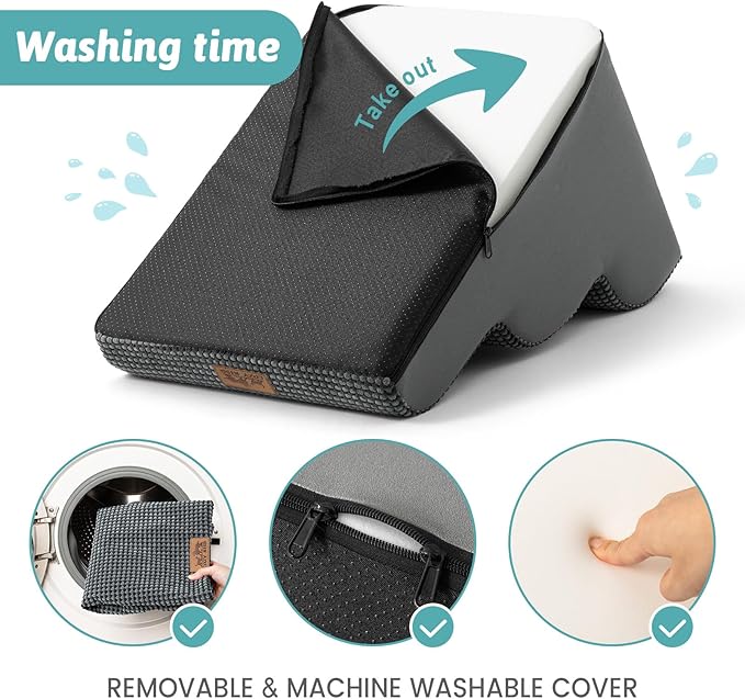 Dog Stairs for Small Dogs 19.7" H, Curved Dog Step for Puppy, Older or Cat, Medium Pet Ramp for Sofa, Couch or Bed, Ladder with High Density Foam, 15.7x28.3x19.7 inch, 4 Step, Dark Grey