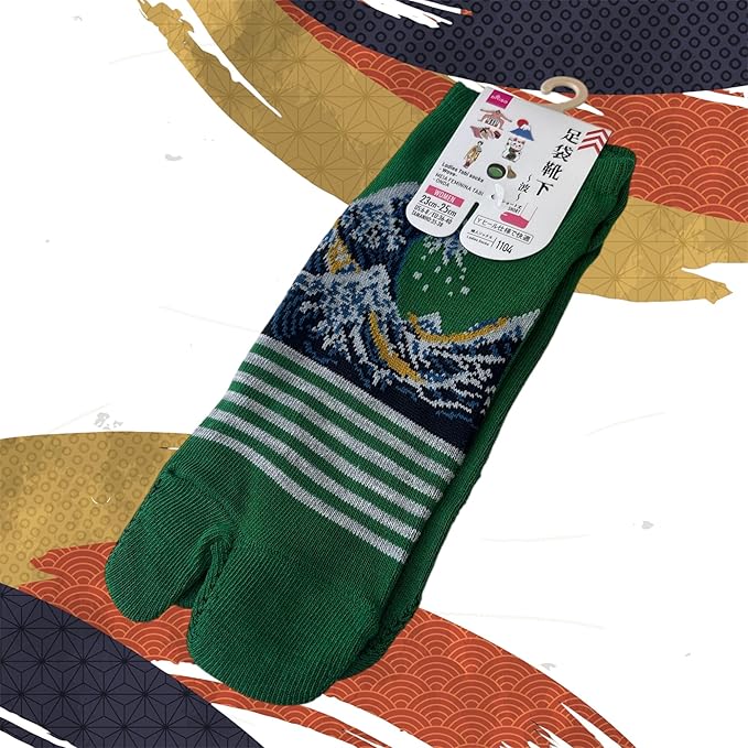 Japan Style Tabi Socks for Split Toe, Comfortable Tabi Toe Socks for Unisex Mt. Fuji, Lucky Cat, Sushi, Sumo, Ukiyoe, Hokusai