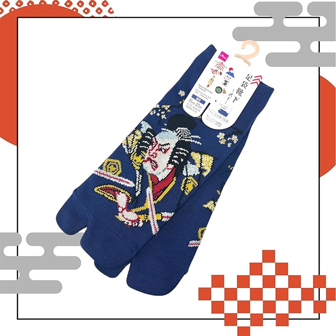 Japan Style Tabi Socks for Split Toe, Comfortable Tabi Toe Socks for Unisex Mt. Fuji, Lucky Cat, Sushi, Sumo, Ukiyoe, Hokusai