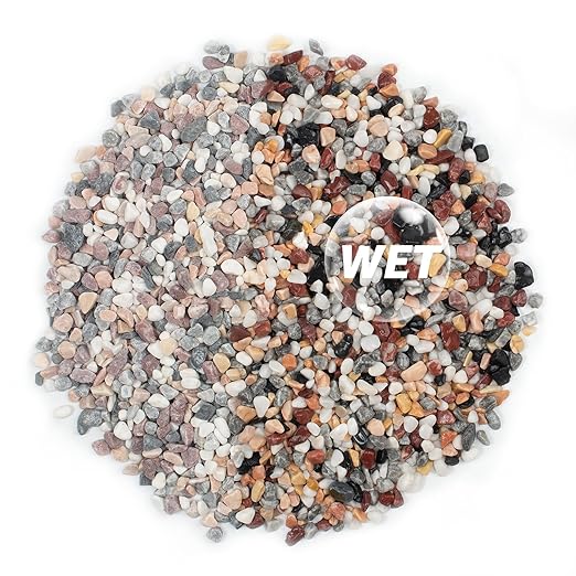 10lbs Natural Gravel Pebbles for Succulents and Cacti, 1/5 Inch Decorative River Stones – Perfect for Vases, Aquariums, Terrariums, and Outdoor Gardening, Mixed Colors (Mixed, 10 Pounds)