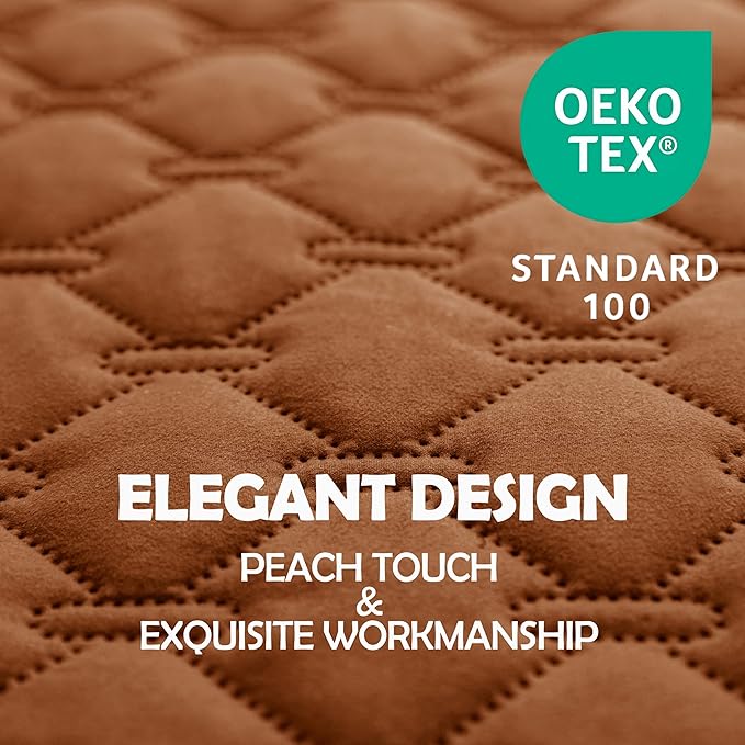 gogobunny 100% Double-Sided Waterproof Dog Bed Cover Pet Blanket Sofa Couch Furniture Protector for Puppy Large Dog Cat, Reversible (68x82 Inch (Pack of 1), Dark Pumpkin/Light Pumpkin)