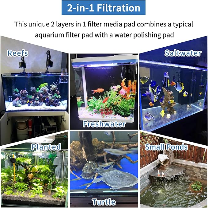 12" x 78" Aquarium Filter Sponge Fish Tank Pond Filter Media Filters Pad for Fish Tank,Filter Freshwater, Saltwater Aquariums, Reusable Fish Pond Filter Material, 0.59" Thick,Blue