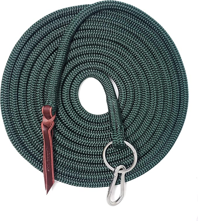 22' Long Line with SS O Ring and Carabiner (Hunter Green)